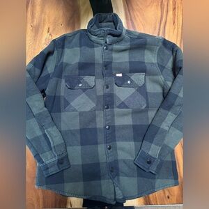 Matix Plaid Button-Up Jacket